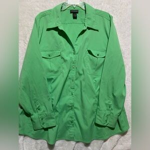 Lane Bryant Bright Green Shirt‎